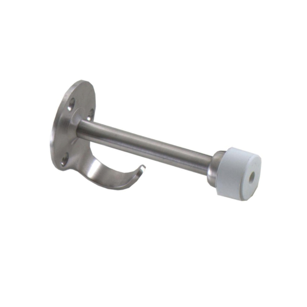 Stainless Steel Wall Mount Door Stop with Hook